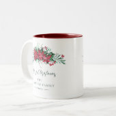 ファミリーエレガントクリスマスホリデーカスタム ツートーンマグカップ (正面左)