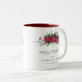 ファミリーエレガントクリスマスホリデーカスタム ツートーンマグカップ (正面右)
