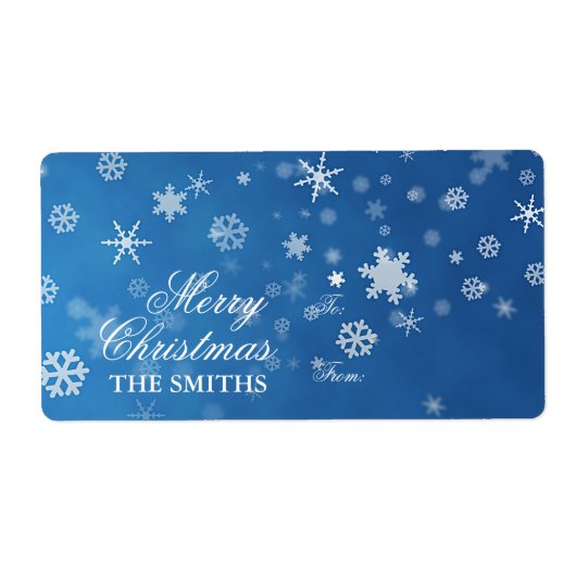 ファミリーエレガントスノーフレーク青 ラベル (正面)