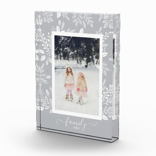 ファミリーエレガントホワイトボタニカル フォトブロック (右)