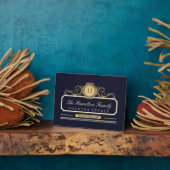 ファミリーエレガントホーム金ゴールドネイビー フォトプラーク (側面)