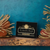 ファミリーエレガントホーム金ゴールドブラック フォトプラーク (側面)