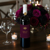 ファミリーエレガントモノグラム金ゴールドワックスシール ワインラベル