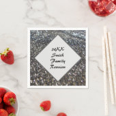 ファミリーエレガント懇親会白黒年次ディナー スタンダードカクテルナプキン (インサイチュ)