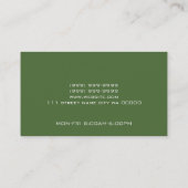 ファミリーカイロプラクティックカイロプラクタークリニック保健 名刺 (裏面)