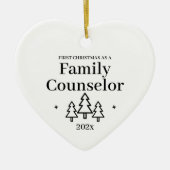 ファミリーカウンセラー初めてのクリスマス セラミックオーナメント (正面)