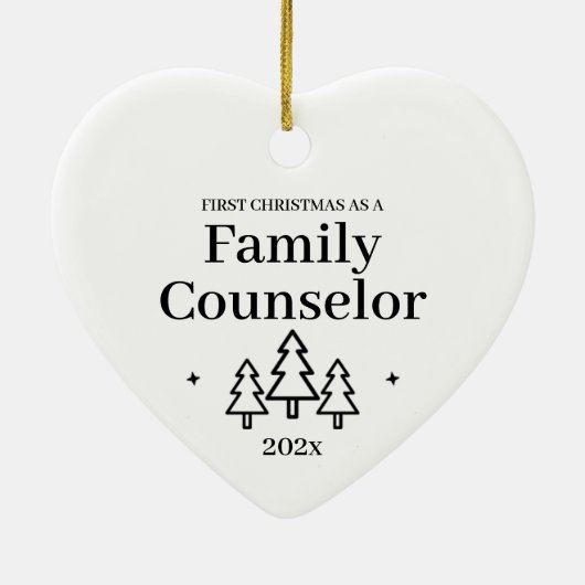 ファミリーカウンセラー初めてのクリスマス セラミックオーナメント (裏面)