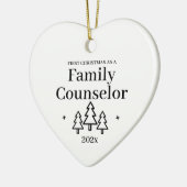 ファミリーカウンセラー初めてのクリスマス セラミックオーナメント (左)