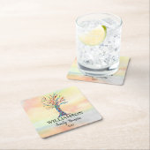 ファミリーカラフルツリーファミリー懇親会 スクエアペーパーコースター (インサイチュ)