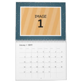 ファミリーカレンダーテンプレート2023グリッターカスタム写真 カレンダー (1月 2019)