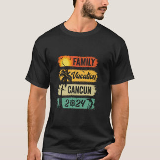 ファミリーカンクンバケーションおもしろい2024マッチンググループF Tシャツ