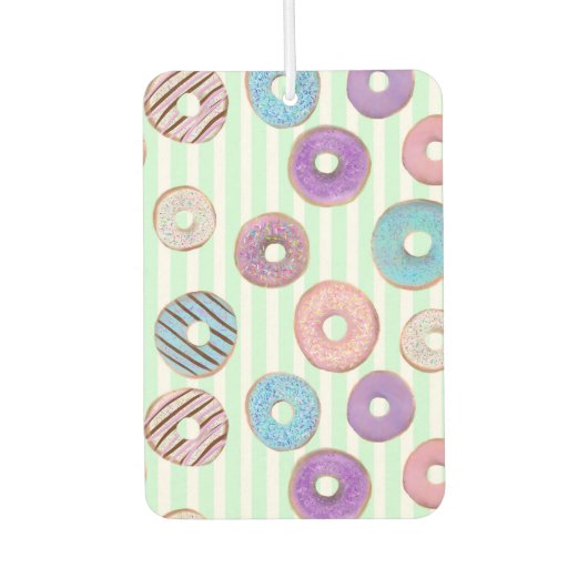 ファミリーカーのためのグリーンドーナッツカーの空気フレッシュナー。 カーエアーフレッシュナー (正面)