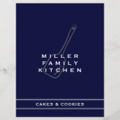 ファミリーキッチンケーキクッキーのディバイダー |ネイビー&ホワイト (裏面)
