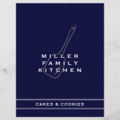ファミリーキッチンケーキクッキーのディバイダー |ネイビー&ホワイト (正面)