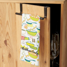 ファミリーキッチンタオルパーソナライズされた