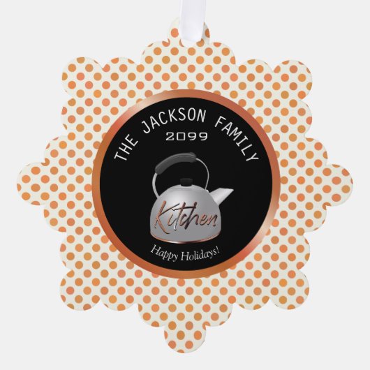 ファミリーキッチンフードギフトラベルから – 紙オーナメント オーナメントカード (正面)