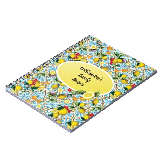 ファミリーキッパーソナライズされたチンレシピ料理本 ノートブック (左側)