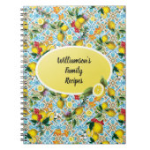 ファミリーキッパーソナライズされたチンレシピ料理本 ノートブック (正面)