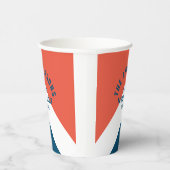 ファミリーキャパーソナライズされたビン名海軍レッドレトロ 紙コップ (右)