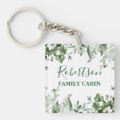 ファミリーキャビンウォーターカラーアイビーシダSage植物学 キーホルダー (正面)