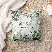 ファミリーキャビンウォーターカラーアイビーセージ植物園 クッション (ブランケット)
