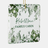 ファミリーキャビンウォーターカラーアイビーセージ植物園 セラミックオーナメント (右)