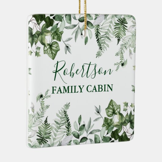 ファミリーキャビンウォーターカラーアイビーセージ植物園 セラミックオーナメント (右)