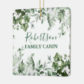 ファミリーキャビンウォーターカラーアイビーセージ植物園 セラミックオーナメント (左)