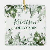 ファミリーキャビンウォーターカラーアイビーセージ植物園 セラミックオーナメント (正面)