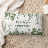 ファミリーキャビンウォーターカラーアイビーセージ植物園 ランバークッション (ブランケット)