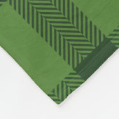 ファミリーキャビングリーンプレイドをテーマにした名パーソナライズされた前 フリースブランケット (角)