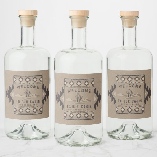 ファミリーキャビンサウスウェスト先住民トライバルサボスラベル リキュールボトルラベル (ボトル)