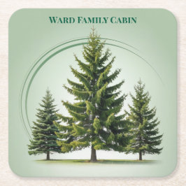 ファミリーキャビンスクエアコースターセット スクエアペーパーコースター