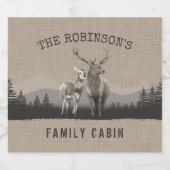 ファミリーキャビンディアパインツリーフォレストバーラップラベル リキュールボトルラベル (シングルラベル)