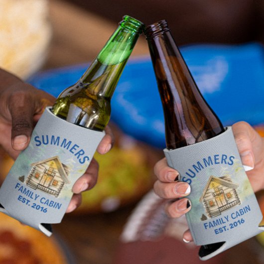 ファミリーキャビンネームウォーターカラーフォレスト 缶クーラー