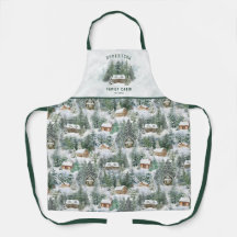 ファミリーキャビンパーソナライズされたウィンターパインフォレスト