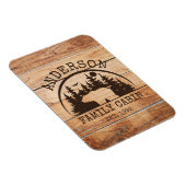 ファミリーキャビンパーソナライズされた名素朴木製 マグネット (右側)