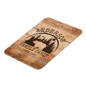 ファミリーキャビンパーソナライズされた名素朴木製 マグネット (左側)