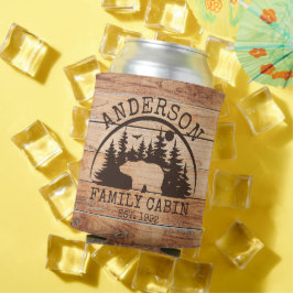 ファミリーキャビンパーソナライズされた名素朴木製 缶クーラー