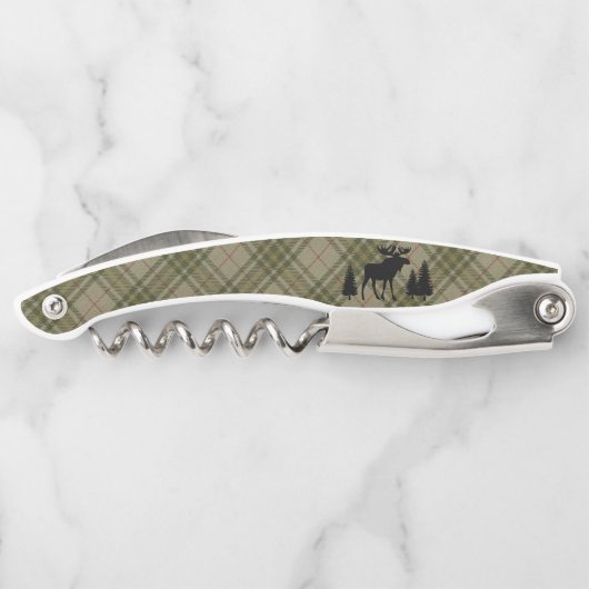 ファミリーキャビンムースパインツリーズセージグリーンプレイド ソムリエナイフ (裏面)