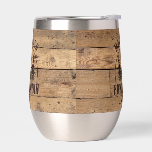 ファミリーキャビン名素朴ウッドパーソナライズされた (左面)