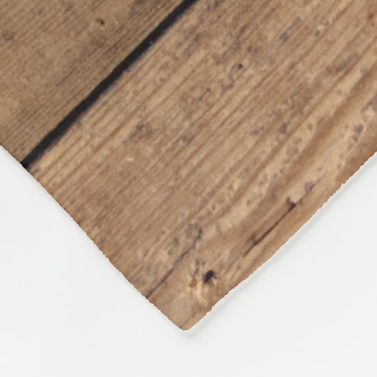 ファミリーキャビン名素朴ウッドパーソナライズされた フリースブランケット (角)