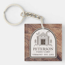 ファミリーキャビン素朴ウッドデコパーソナライズされたール