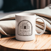 ファミリーキャビン素朴ウッドデコパーソナライズされたール コーヒーマグカップ