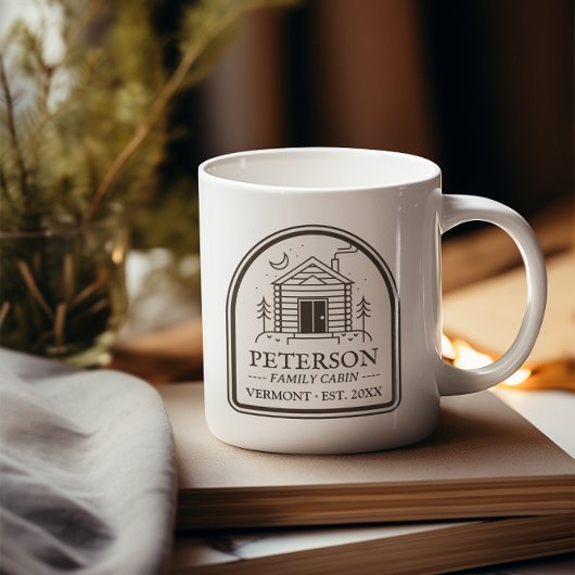 ファミリーキャビン素朴ウッドデコパーソナライズされたール コーヒーマグカップ