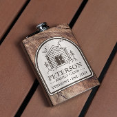 ファミリーキャビン素朴ウッドデコパーソナライズされたール フラスク