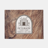 ファミリーキャビン素朴ウッドデコーカスタムル ドアマット (正面)