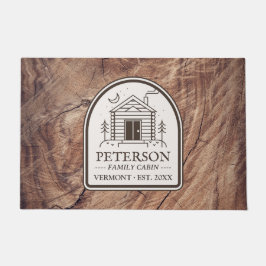 ファミリーキャビン素朴ウッドデコーカスタムル ドアマット