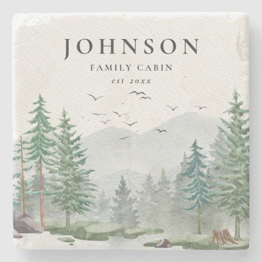 ファミリーキャビン素朴ウッドランドマウンテンフォレスト ストーンコースター (正面)