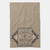 ファミリーキャビン素朴サウスウェスト先住民トバルサボテン キッチンタオル (縦)
